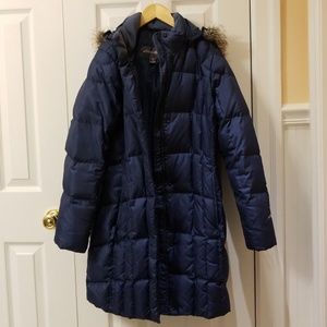 Eddie Bauer Lodge Down Blue Parka Petite Small